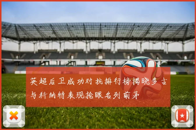 英超后卫成功对抗排行榜揭晓多古与科纳特表现抢眼名列前茅